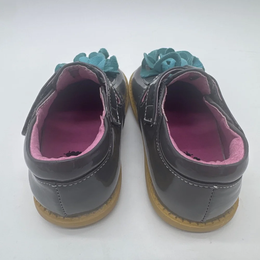 LIVIE & LUCA Blossoms Gray Teal Size 9 (Toddler Girl)